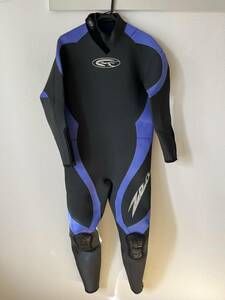 * diving wet suit black purple world large b used 