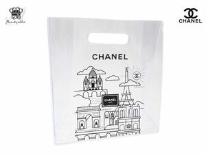 【New 新品】シャネル CHANEL ノベルティ 透明ハンドバッグ クリアバッグ 仏パリ サクレクール寺院 エッフェル塔 凱旋門 ノートルダム 2021