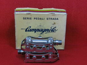 PD-11033-13557 カンパニョーロ　Campagnolo 環付き 鉄ペダル 箱入り イタリアネジ ITA 中古