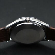 OMEGA De Ville オメガ デビル Ref.192 0027 クォーツ シルバーカラー文字盤 ジャンク 2針 デイト スイス製 新品革ベルト メンズ腕時計_画像6