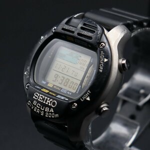希少 SEIKO SCUBA DIVER’S 200m防水 セイコー スキューバダイバー M796-5A10 クォーツ デジタル チタン 新品ベルト/純正尾錠 メンズ腕時計