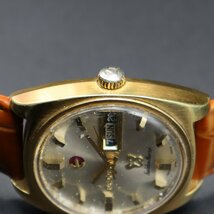RADO Golden Horse ラドー ゴールデンホース 自動巻き 11817 新品革ベルト デイデイト スイス製 アンティーク メンズ腕時計_画像6