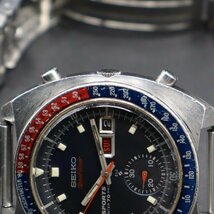 OH済 希少 初期型 国内仕様 SEIKO 5SPORTS セイコースピードタイマー クロノグラフ 自動巻 6139-6000 ペプシ 1969年 SEIKOブレス メンズ_画像7