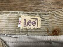 【レア商品（1980年代）】LEE/リー/コーデュロイ/ブーツカット/パンツ/W27/デットストック/薄茶/当時モノ_画像9