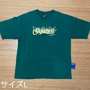 SEQUENZ / ファイヤー カレッジ ロゴ 半袖TシャツLサイズ