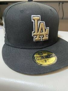 7 1/2 NEW ERA 59FIFTY MLB LOS ANGELES DODGERS 40TH ANNIVERSARY BLACK / WHEAT UV FITTED CAP ニューエラ ドジャース カスタム custom