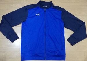 多目的アイテム【UNDER ARMOUR アンダーアーマー】“DRY -FIT ”ウォーミングアップフルZIPジャケット◆Ｌサイズ　ブルー