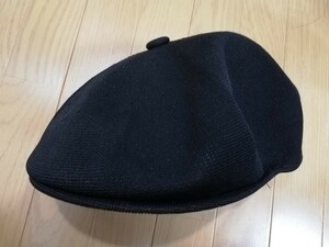 美品“【KANGOL カンゴール】“メッシュ素材トロピックキャスケット帽◆ブラック　Ｌサイズ(約58㎝)