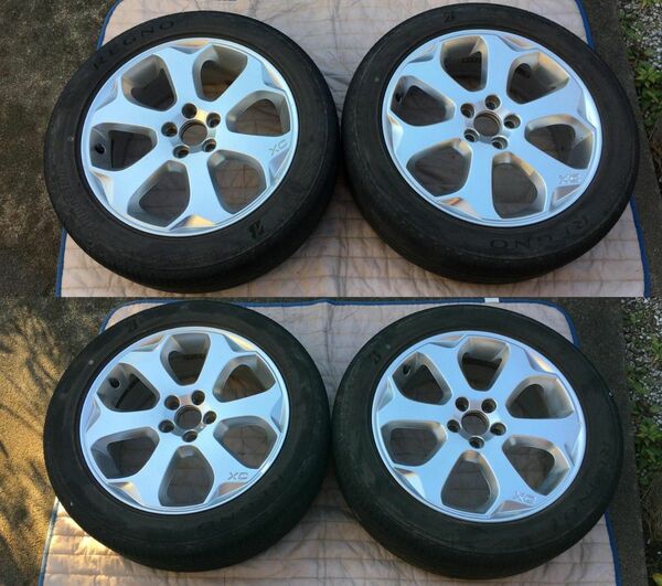 18x7.5J 4本 ボルボ XC 純正アルミホイール 5H PCD108 +55 235/50R18 6部山 ブリジストン