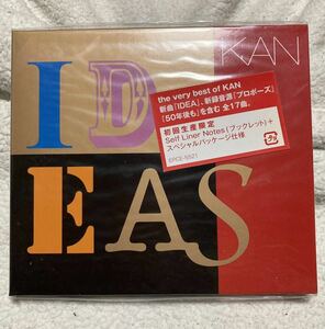 送料込・未使用品☆KAN CD「IDEAS ～the very best of KAN～」初回生産限定盤セルフライナーノーツ（ブックレット）＋スペシャルパッケージ