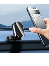 f56 スマホホルダー マグネット 超強磁力 360度回転 車載 スマホスタンド 車用 全機種対応 iPhone/Sony/SHARP/Samsung/Xiaomi (ブラック)_画像1