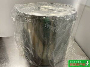 【未使用】◆三宝産業 キッチンポット メモリ付き 丸深型 内寸33cm 約28L 未使用厨房◆ e140b