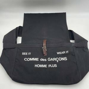 1円 【超希少】COMME des GARCONS HOMME PLUS コムデギャルソンオムプリュス メッセンジャーバッグ 2001AW 大容量 メンズ 黒 ブラック