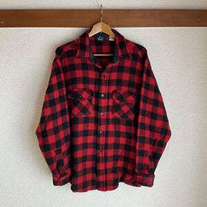 Woolrich ウールリッチ 長袖シャツ　ウール　メンズ レッド バッファローチェック　古着