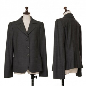  Armani koretsio-niARMANI COLLEZIONI wool nochi gong peru3B jacket charcoal gray 42