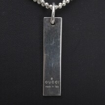 グッチGUCCI ボールチェーンプレートネックレス シルバー_画像2