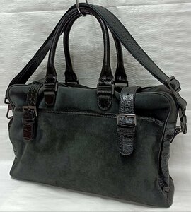 ・中古美品　ARMANI COLLEZIONI スウェード×レザートートバッグ