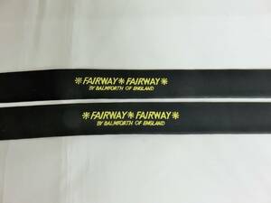 がんばろう石川！２本！ A級品 FAIRWAY レザーグリップ 黒 2.4cm x 125cm