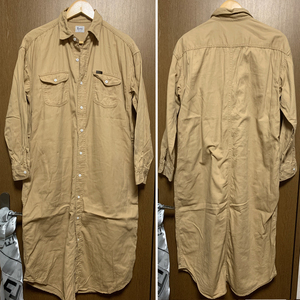 M Lee LT9060 / リー シャツ ロングワンピース カーキ チェニック オーバーサイズシャツ