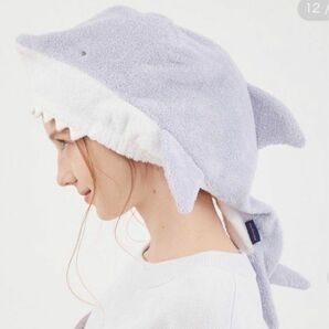 【ジェラートピケ】シャーク吸水キャップ SHARK　サメ　ナイト　帽子