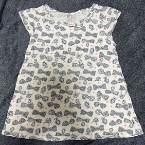 ユニクロ★ラデュレ コラボ★Aライン ノースリーブTシャツ★サイズ130