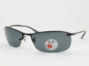 Ray-Ban レイバン RB3183-002/81 偏光サングラス ブラック ダークグレー ポイントフレーム ふちなし ツーポイント 00281