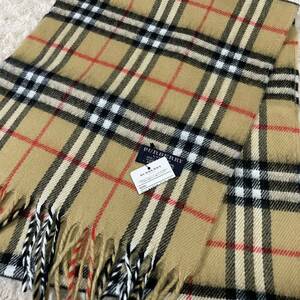 未使用品 極美品 BURBERRY バーバリー マフラー ウール wool 100% Nランク品