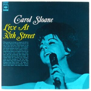 ■キャロル・スローン(Carol Sloane)｜ライブ・アット・30th・ストリート(Live At 30th Street) ＜LP 1977年 日本盤＞再販盤（1962年）