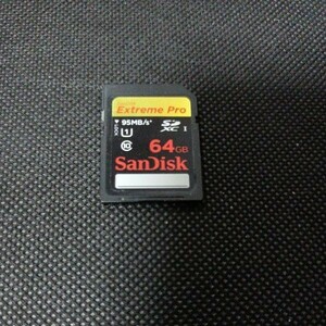 SanDisk サンディスク Extreme PRO SDXCカード 64GB 95MB Class10 UHS-Ⅰ U3 メモリーカード　動作確認済　送料185円～