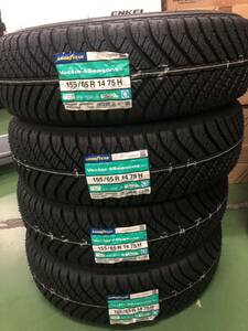 GOODYEAR グッドイヤー 155/65R14 オールシーズンタイヤ ベクター4シーズン 新品 4本 タント ムーヴ ワゴンR