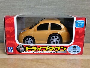 【未開封】マルカ ドライブタウン 日産 マーチ プルバックカー☆オレンジ☆NISSAN MARCH☆ミニカー☆絶版