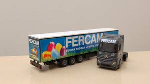 ※訳あり Mercedes Benz ベンツ Actros StreamSpace 1/87 "FERCAM Buona Pasqua" イタリア AWM 75127 トラック トレーラー