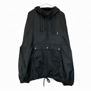 IZOD ナイロンアノラックジャケット 大きいサイズ 刺繍 胸元ワンポイントロゴ ブラック (メンズ XXL) N9595 /1円スタート