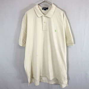 Polo by Ralph Lauren ポロバイラルフローレン ワンポイントロゴ ポロシャツ 大きいサイズ ホワイト (メンズ XXL) O0492 /1円スタート