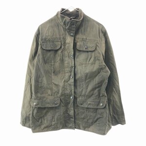 Barbour バブアー オイルドジャケット 防寒 ユーロ ヨーロッパ古着 カーキ (レディース UK16) 中古 古着 O9729