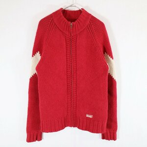 90年代 Levi's リーバイス レッドタブ ドライバーズ セーター 防寒 アメカジ ラグランスリーブ レッド (メンズ M) N7084 /1円スタート