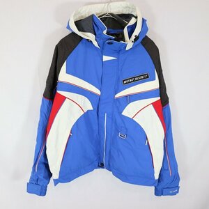 WEST SCOUT 中綿ナイロンジャケット アウトドア キャンプ アウター 胸元ワンポイントロゴ ブルー (メンズ L) O0831 /1円スタート