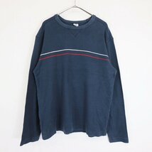 OLD NAVY オールドネイビー ライン系 長袖Ｔシャツ クルーネック ネイビー (メンズ M) N7772 /1円スタート_画像1