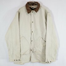 90年代 USA製 WOOLRICH ウールリッチ ハンティングジャケット 防寒 アウトドア アイボリー (メンズ M) N5786 /1円スタート_画像1