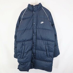 2000年代～ NIKE ナイキ ダウンコート ジャケット 防寒 防風 大きいサイズ ラグラン ネイビー (メンズ XXL) N8255 /1円スタート