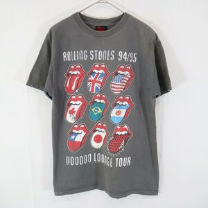 THE ROLLING STONES VOODOO LOUNGE TOUR 半袖Ｔシャツ バンT グレー (メンズ M) N8812 /1円スタート