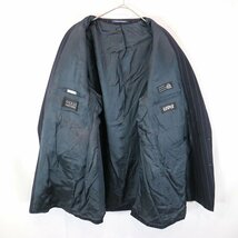 90年代 カナダ製 KASPER テーラードジャケット ダブル スーツ ストライプ ネイビー (メンズ 46) N9105 /1円スタート_画像7