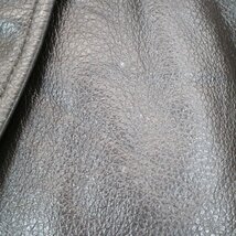 SnapOn スナップオン Retro Leather Jkt レザージャケット 防寒 アメカジ 裏地キルティング ブラウン (メンズ L) N9245 /1円スタート_画像3