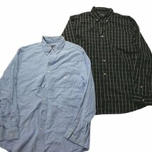 古着卸 まとめ売り チャップス 長袖シャツ 10枚セット (メンズ L/XL) チェック ストライプ MQ902_画像2