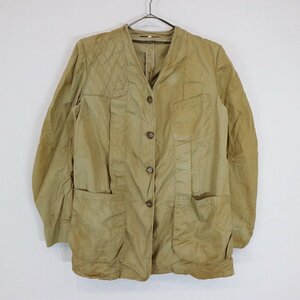 70年代 Abercrombie & Fitch アバクロ シューティングジャケット ヴィンテージ ベージュ (レディース 14) N7835 /1円スタート