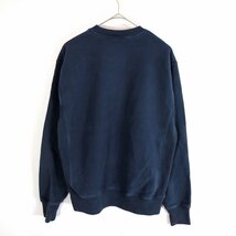 Champion チャンピオン リバースウィーブ スウェット ワンポイントロゴ 丸首 ネイビー (メンズ XL) O0043 /1円スタート_画像2