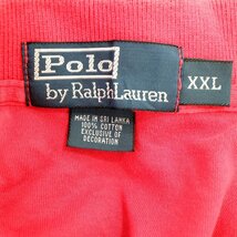 90年代 Polo by Ralph Lauren ポロバイラルフローレン 半袖ポロシャツ 大きいサイズ 刺繍 ピンク (メンズ XXL) O0407 /1円スタート_画像8