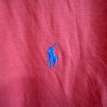 Polo by Ralph Lauren ポロバイラルフローレン ワンポイントロゴ ポロシャツ レッド (メンズ L) O0437 /1円スタート_画像5