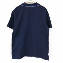 Polo by Ralph Lauren ポロバイラルフローレン 襟付き半袖Ｔシャツ アメカジ ワンポイントロゴ ネイビー (メンズ M) O0398 /1円スタート_画像2