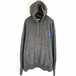 Champion チャンピオン リバースウィーブ ワンポイントロゴ パーカー グレー (メンズ 3XL) O0350 /1円スタート